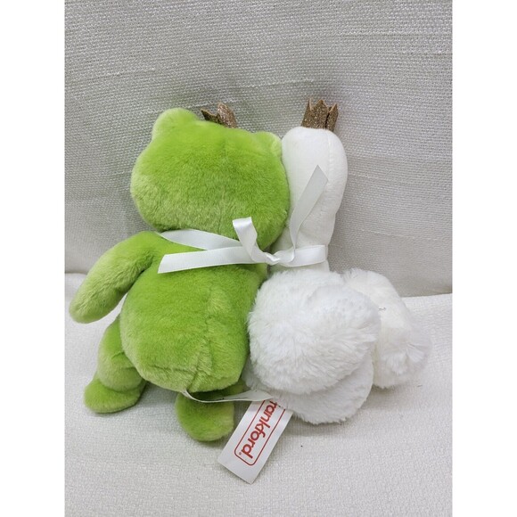 Frankford Swan Princess Frog Prince Plush Stuffed Animals Couple Attached - Picture 3 of 10